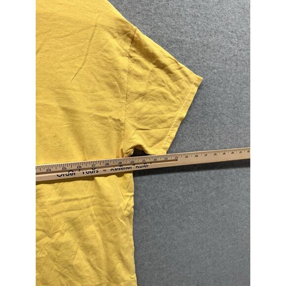 Mens Nirvana Smiley Face Graphic T-Shirt Size Large Yellow - Picture 3 of 4